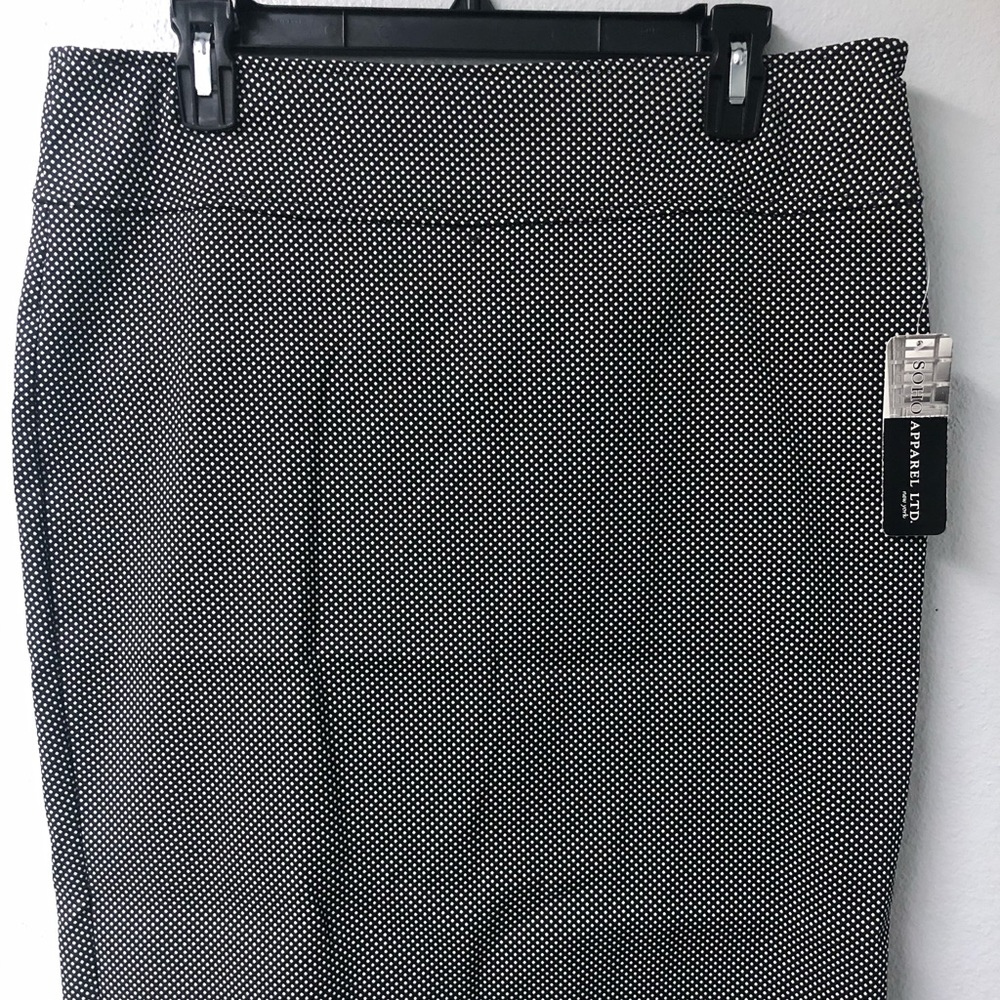 Black and White Polka-Dot Skirt